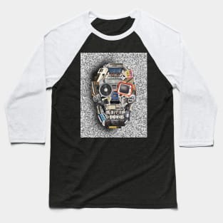 retro tech skull Baseball T-Shirt